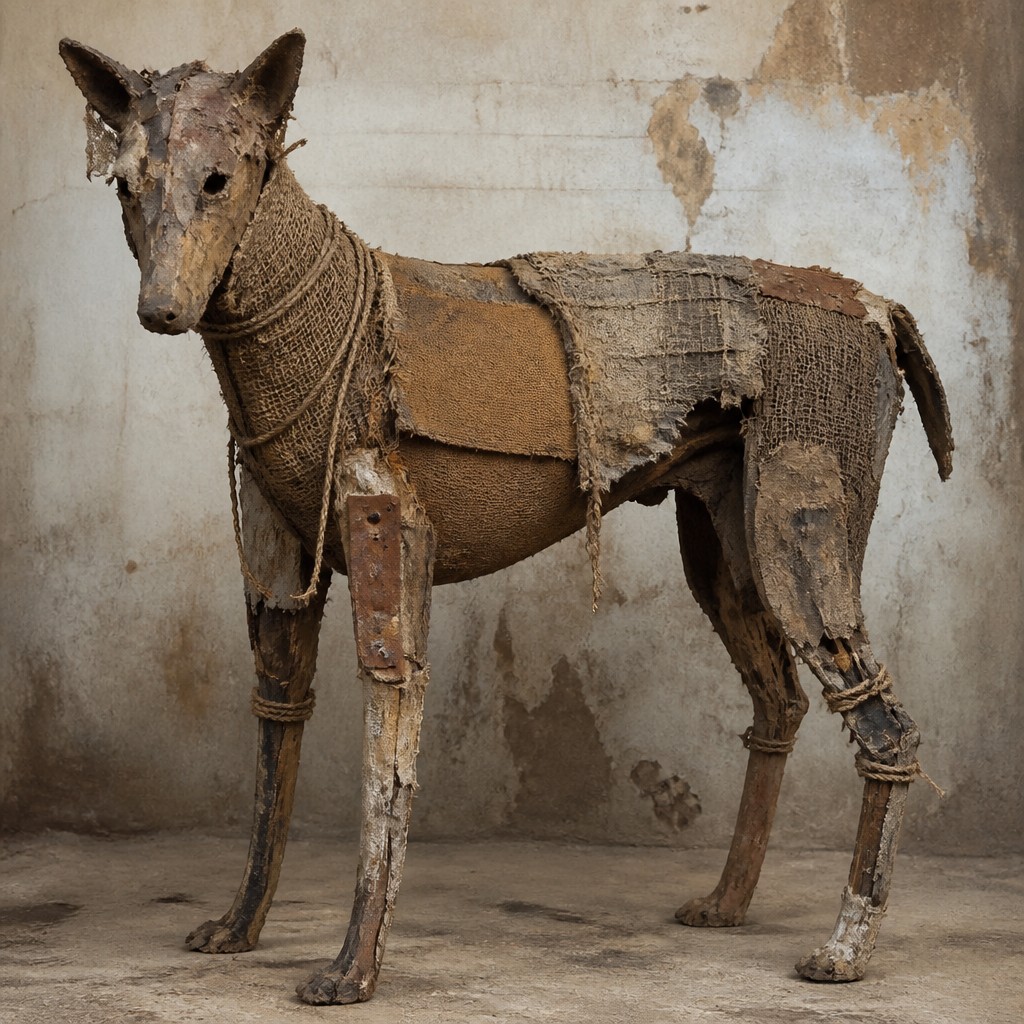 animal standing in natural pose