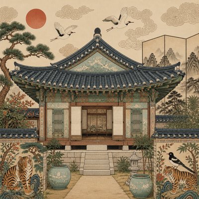 house with front view — Seoul Art Style