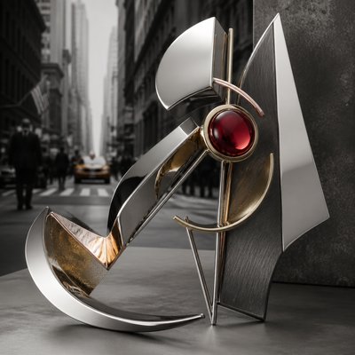 urban street with city activity — Modern Contemporary Jewelry Design