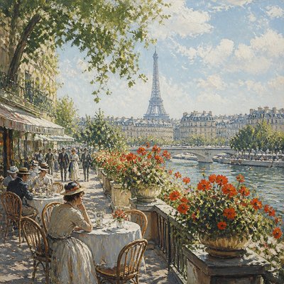 wide landscape with natural scenery — French Art Style