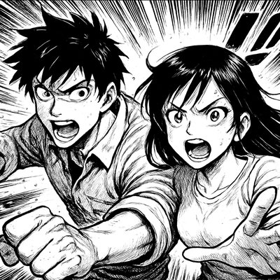 portrait of two people together