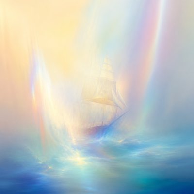 sailing ship on a stormy sea