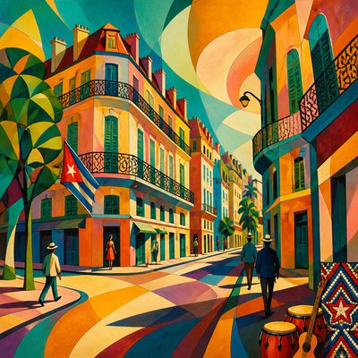 Cuban Art Style Style Transfer Example