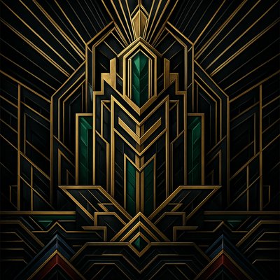 Art Deco Jewelry Design Style Transfer Example