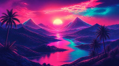 a vast valley with a river winding toward distant mountains at sunrise, no people, no text