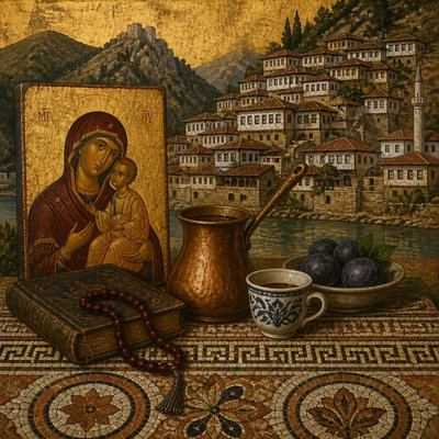 still life with everyday objects — Albanian Art Style
