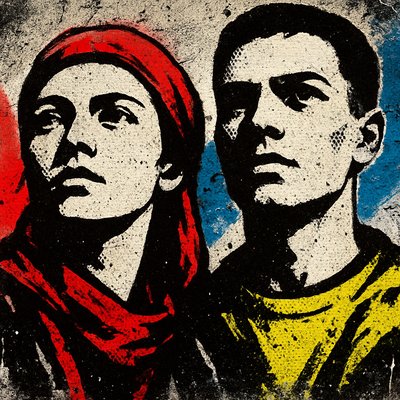 portrait of two people together