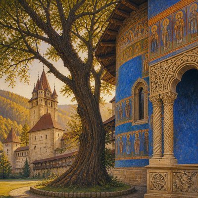 a tree in nature — Romanian Art Style