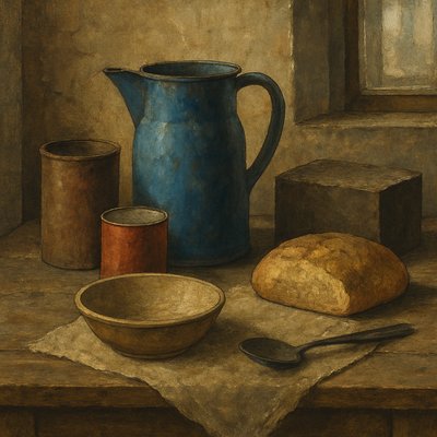 still life with everyday objects
