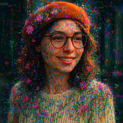 Glitch Garden Style Transfer Example