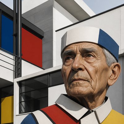 close-up portrait of an elderly person with expressive weathered features