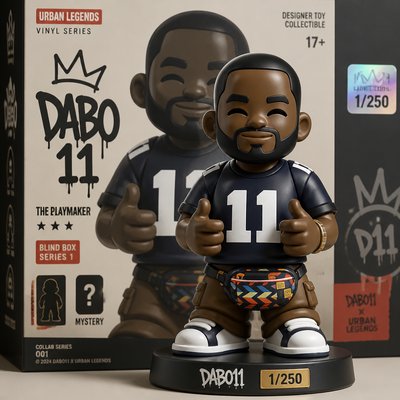a figurine of a football player giving a thumbs up