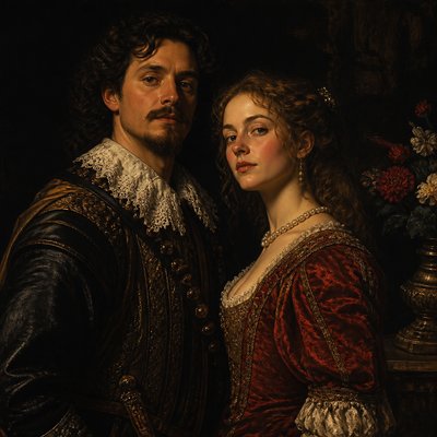 portrait of two people together
