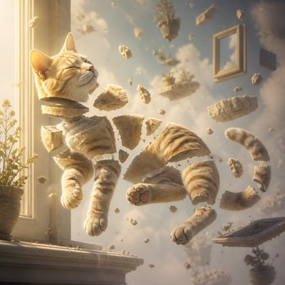 a cat lounging in a sunlit window