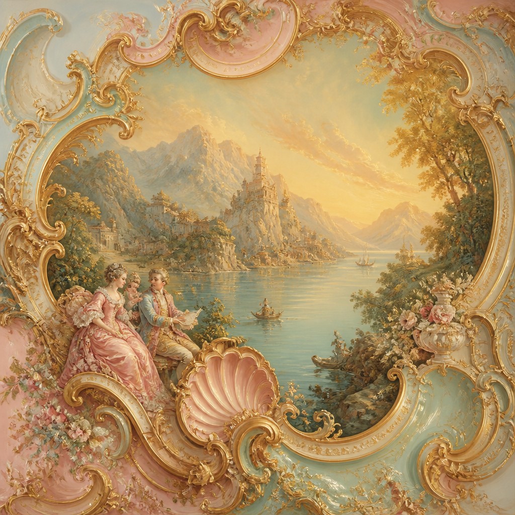 serene landscape with mountains and water