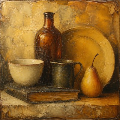 still life with everyday objects