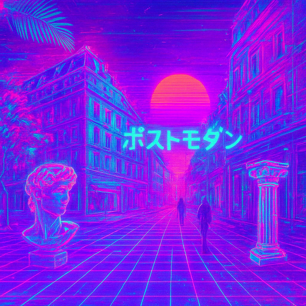 Vaporwave Art Style Style Transfer Example