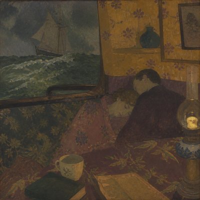 sailing ship on a stormy sea
