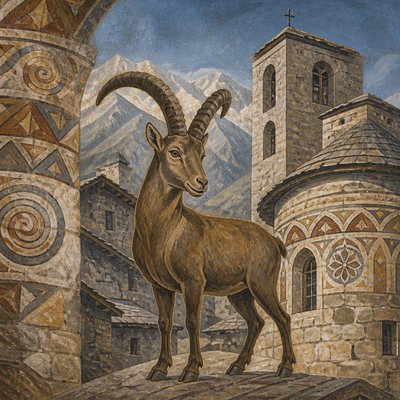 animal standing in natural pose — Andorran Art Style