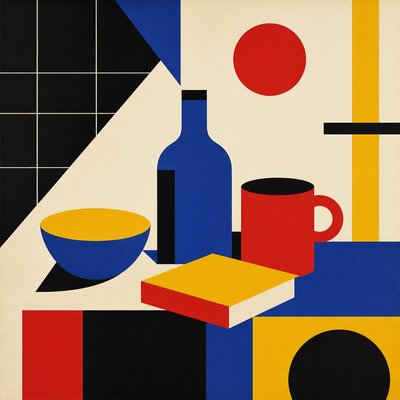 still life with everyday objects