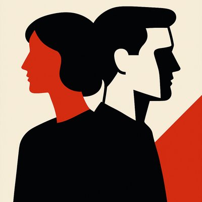 portrait of two people together