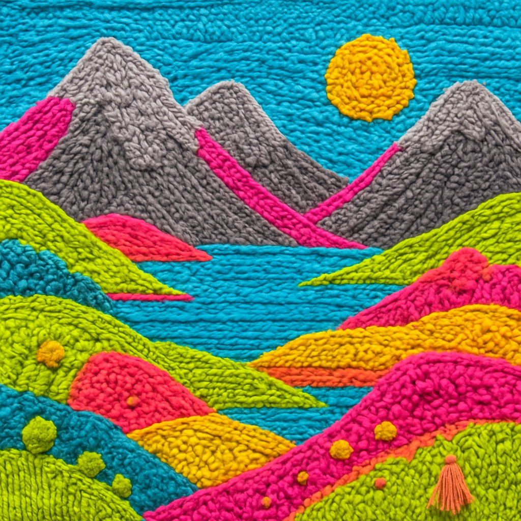 serene landscape with mountains and water