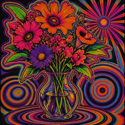 bouquet of flowers in a glass vase