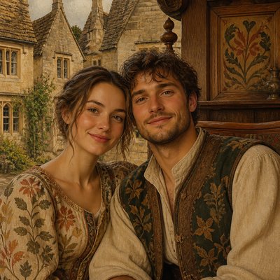 portrait of two people together