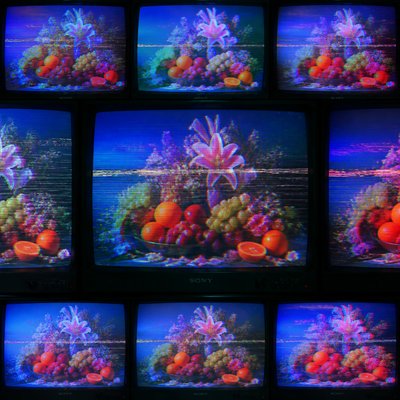 still life arrangement of fruits and flowers