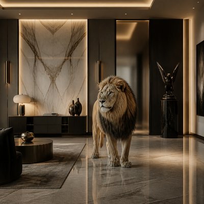 animal standing in natural pose — Contemporary Luxe Interior Design