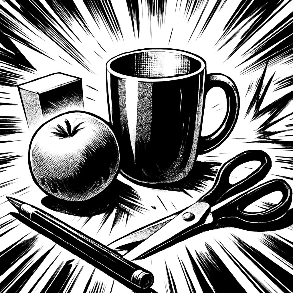 still life with everyday objects