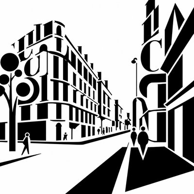 Typographic Minimalism Art Style Style Transfer Example