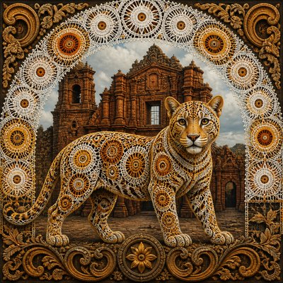 animal standing in natural pose — Paraguayan Art Style