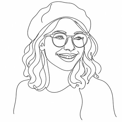 Single Line Minimalism Art Style Style Transfer Example