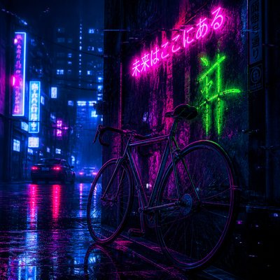 bicyle resting against a wall