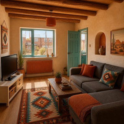 Southwestern Interior Design Style Transfer Example