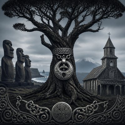 a tree in nature — Chilean Art Style