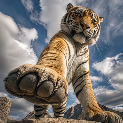 animal standing in natural pose — Dramatic Foreshortening Art Style
