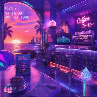 cozy cafe interior with warm lighting