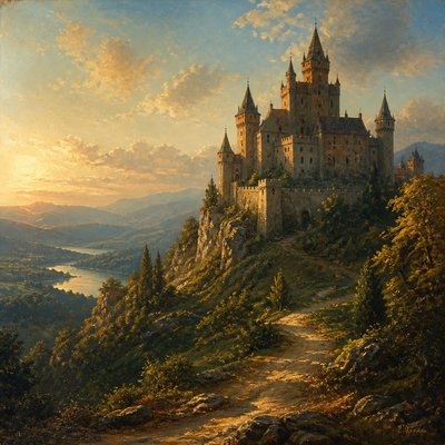 majestic castle on a hilltop