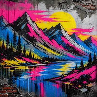 serene landscape with mountains and water