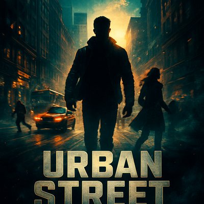 urban street with city activity