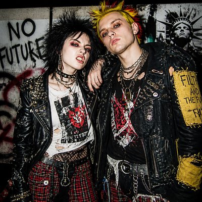 portrait of two people together — Punk Fashion Style