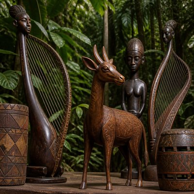 animal standing in natural pose — Central African Art Style