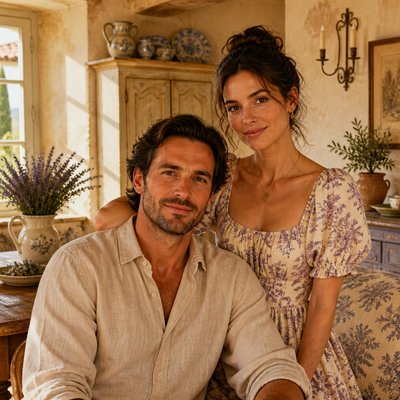 portrait of two people together