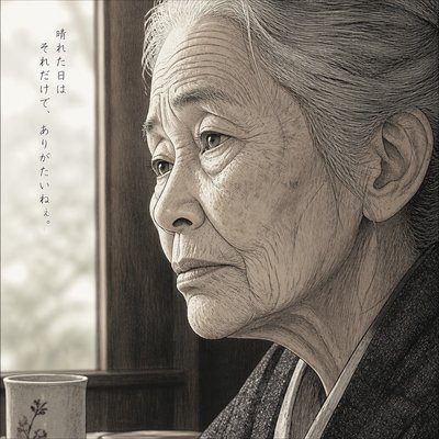 close-up portrait of an elderly person with expressive weathered features