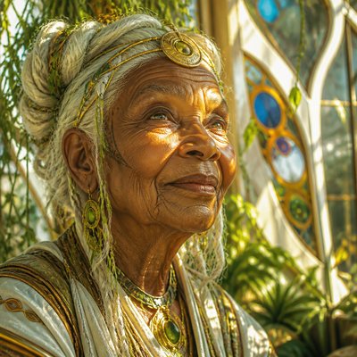 close-up portrait of an elderly person with expressive weathered features