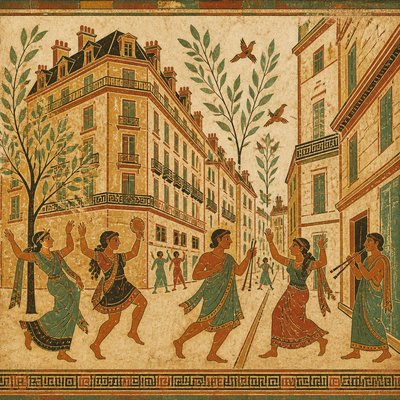 Etruscan Art Style Style Transfer Example