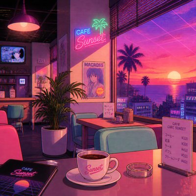 cozy cafe interior with warm lighting