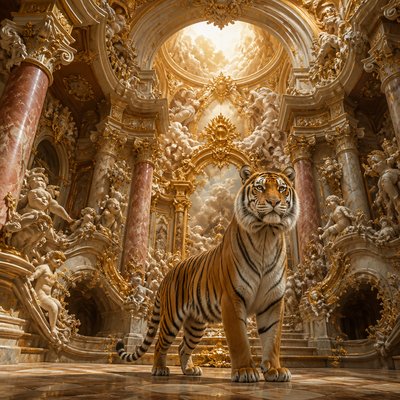animal standing in natural pose — Baroque Architecture